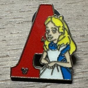 5/$25 Disney Alphabet Alice in Wonderland‎ A for Alice Pin